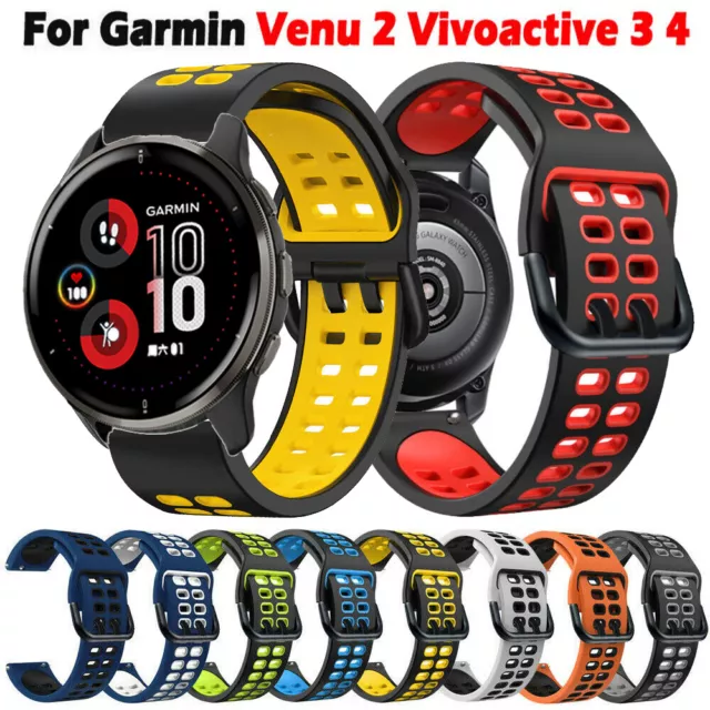 Sport Strap For Garmin Venu 2/2 Plus/SQ Music Vivoactive 3 4 Silicone Watch Band