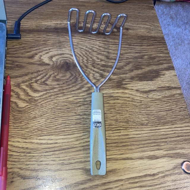 Vintage Ecko Potato Masher, with green Plastic  Handle