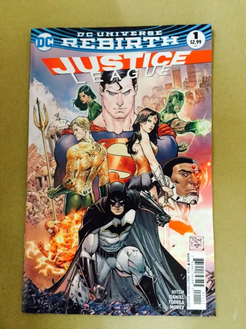 Justice League #1 Rebirth Dc Comics 1St Print Batman Superman Flash Wonder Woman