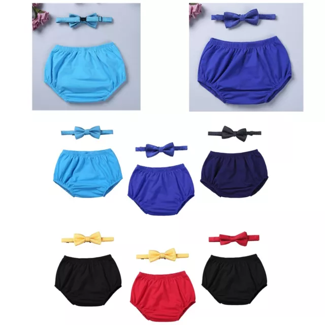 Infant Baby Boys 1st Birthday Outfits Bloomers Pants Suspender Cake Smash Set