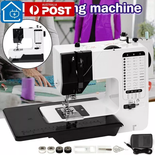 Electric Sewing Machine for Beginners with 38 Stitch Applications LED Light AU