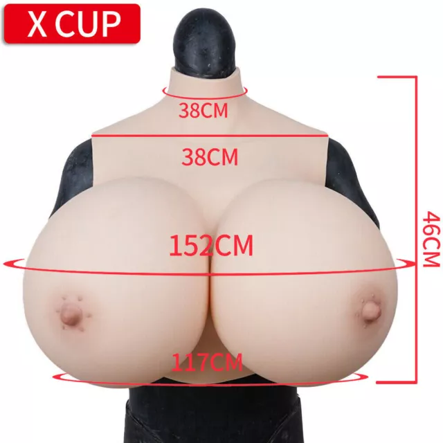 X Cup Huge Boobs S Cup Silicone Breast Forms Breastplate Crossdresser Drag Queen 2