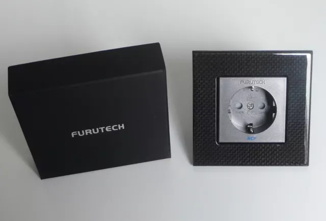 Furutech Einbausteckdose  Ft-Swsr-Ncf  Rhodium Ncf Wall Inlet   Carbon