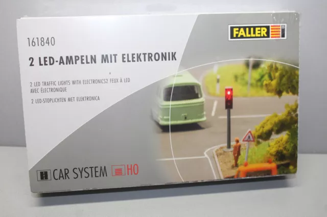 FALLER 161840 2 LED - Traffic Lights With Electronics Car System Gauge H0 Boxed