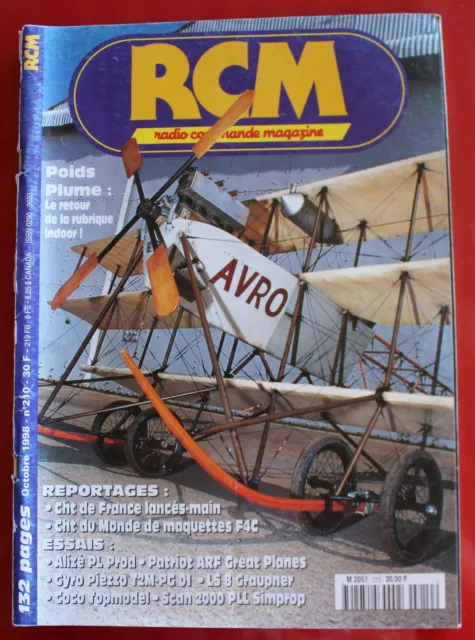 RCM Radio Commande Magazine - Aéromodélisme - N°210 (1998) & PLAN : Bip-Hop