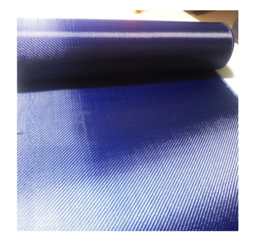 Blue Aramid 3K 1100D Carbon Fiber Mix Cloth 200gsm Twill 28"/70cm Hybrid Fabric