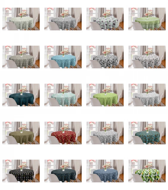 Ambesonne Leaves Forest Round Tablecloth Table Cover for Dining Room Kitchen