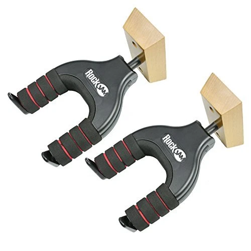 Cintre de guitare universel mural Rockjam avec bras rembourrés - Twin Pack