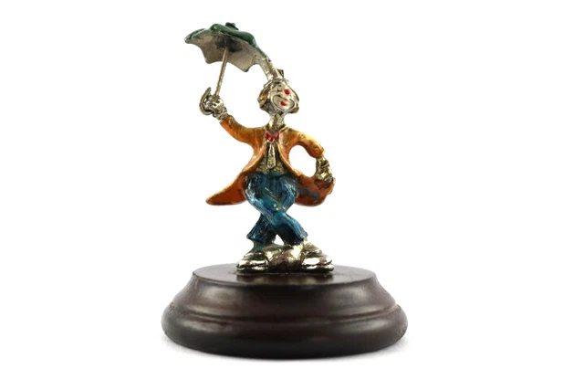 FIGURINE EN PLOMB / LE CIRQUE / GRAND CLOWN SUR ECHASSES no