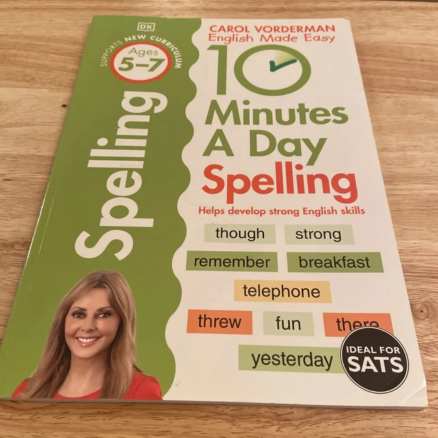 CAROL VORDERMAN ENGLISH Made Easy 10 Minutes a Day - Spelling - 5-7 £2. ...
