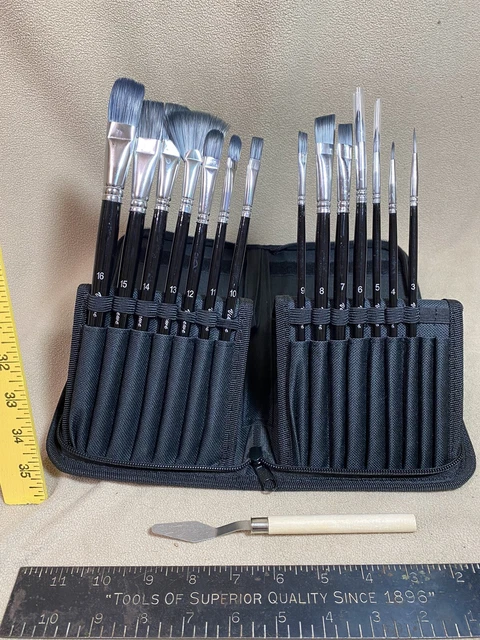VIKEWE Professional Paint Brushes Set 14 PCS Paint Brush with Oil Painting