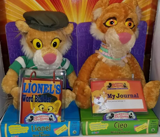 Between the Lions Lionel + Cleo PBS Kids Eden Plush Toys Word Builder