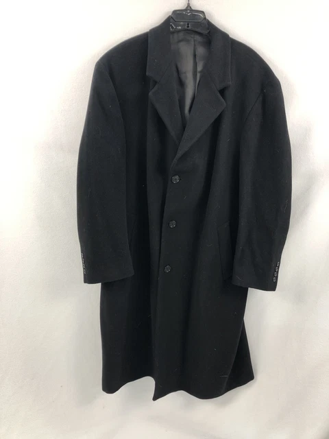 London Fog Black Coat - Black Lining - Size 44R - Long Coat - Trench - Men's
