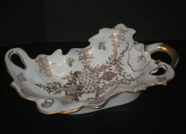 RPM Royal Porzellan Manufaktur - Decorative Porcelain Leaf Dish - Germany 1960's