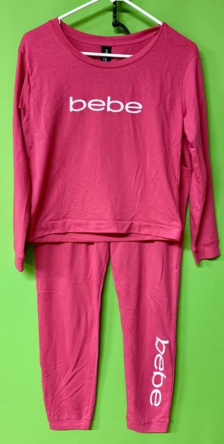 Bebe Pink Sweat Suit Size Large