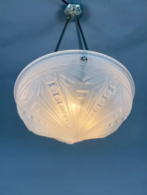 Muller Freres Luneville Art Deco Deckenlampe Hängelampe Ceiling Light Fixture