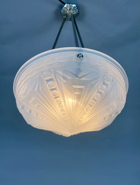 Muller Freres Luneville Art Deco Deckenlampe Hängelampe Ceiling Light Fixture