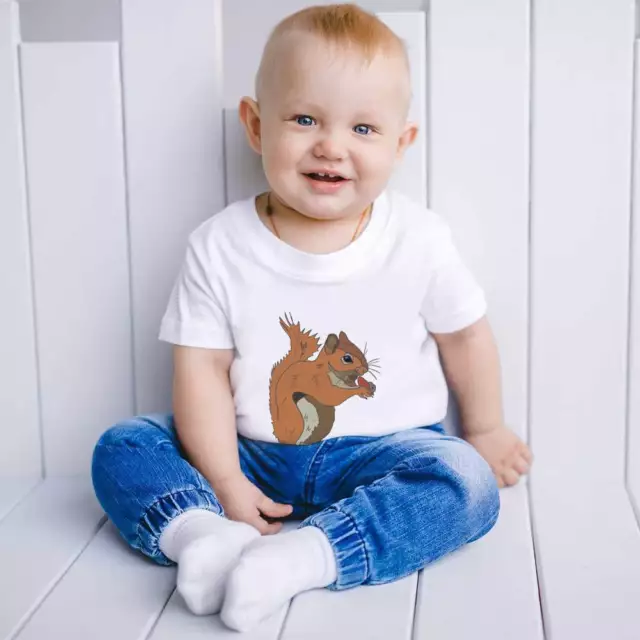 'Nutty Squirrel ' Children's / Kid's Cotton T-Shirts (TS039160) 2