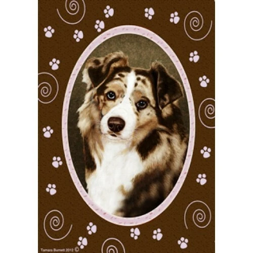 Paws Garden Flag - Red Merle Australian Shepherd 172021