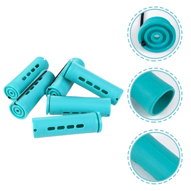 18 pz rotolo capelli parrucchiere in plastica grande avvolgicapelli blu cielo