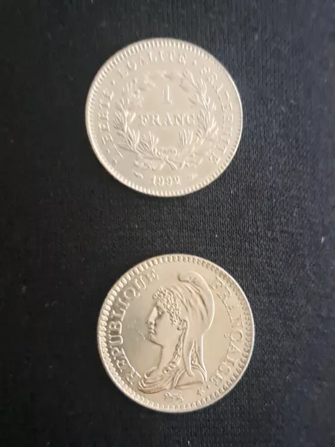 Frankreich - France 1 Franc 1992 - Liberte Egalite Fraternite