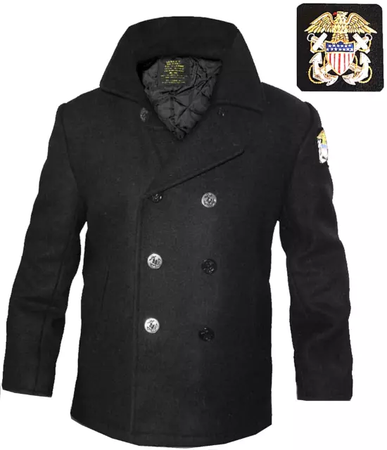 Giaccone Marina misto lana doppiopetto Pea Coat ULTIMO PEZZO scontato TG. LARGE