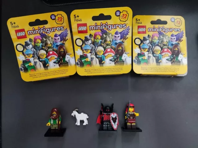 LEGO® 71045 • Minifiguren Serie 25 • Ziegenhirte, Vampir-Ritter,Barbarian