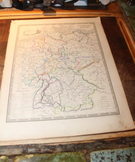 Card Atlas Of géographie1860 Confederate Trust Monin Fon