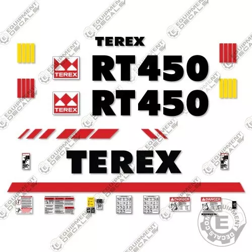 Fits TEREX RT450 Decal Kit Rough Terrain Crane - 7 YEAR OUTDOOR 3M VINYL!