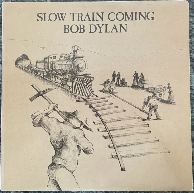 BOB DYLAN “Slow Train Coming” 1979 WHITE LABEL PROMO! 1st Santa Maria Press EX!