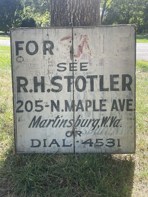 ANTIQUE Wooden Trade Sign Martinsburg  WV PRIMITIVE