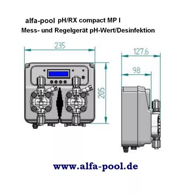 alfa-pool pH/ORP compact MP I appareil de mesure et de régulation pour pH/désinfection 2