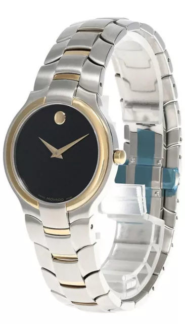Movado Portico Black Museum Dial Two-Tone Bracelet Men's Watch 81-G1-1894
