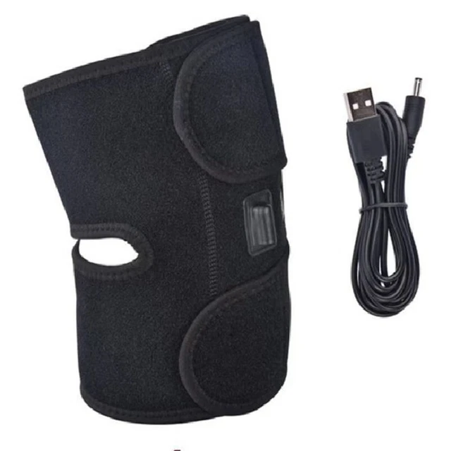 HONGJING Massaggiatore Per Ginocchio Riscaldato Ricaricabile - 3 Vibrazioni E Calore, 2 Power Bank 5000 MAh Inclusi
