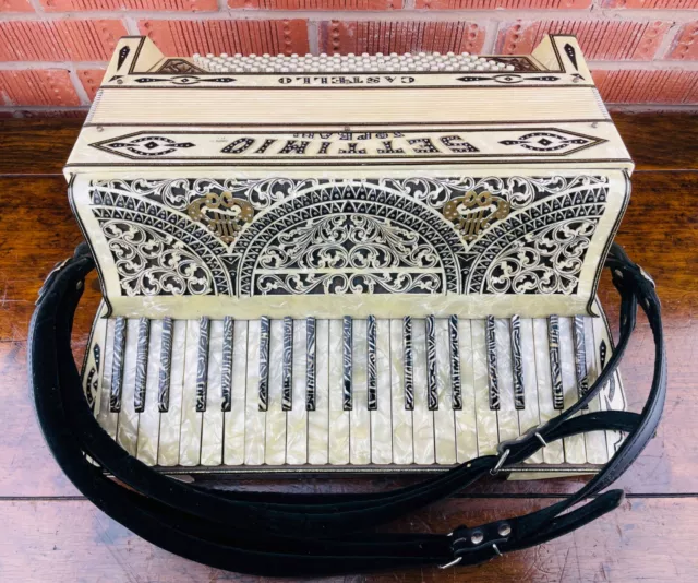 Settimio Soprani Castello Piano Accordion 120 Bass 41 Treble Keys Vintage Italy