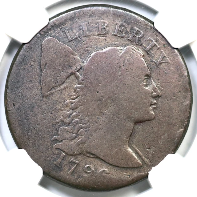 1796 S-87 R-3 NGC VG Details Liberty Cap Large Cent Coin 1c