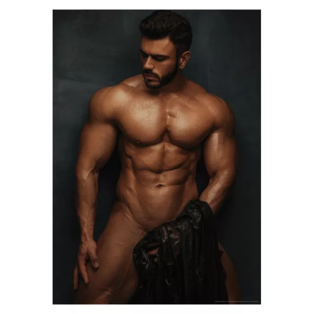 Sexy Male Model Hunk Poster A2 42x59cm BLPA2P59 Muscle Model Nude Photo Print