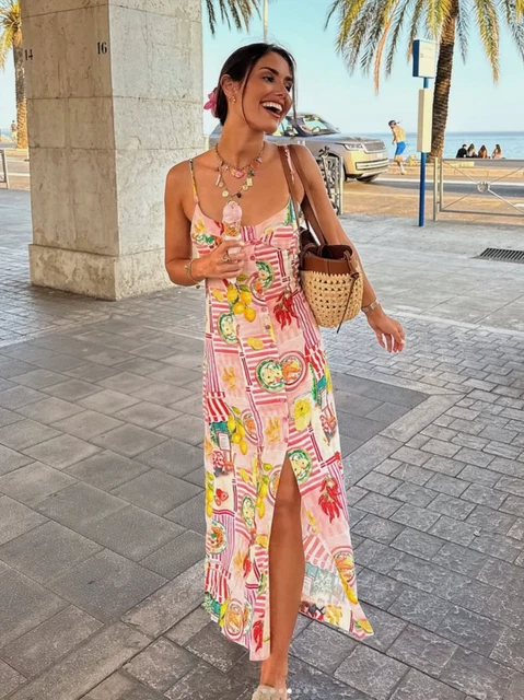 ZARA PATCHWORK PRINT Satin Maxi Midi Dress - Halter Neck - Size Medium BNWT  44.99 - PicClick UK