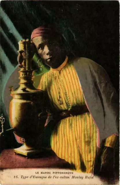 CPA AK Morocco Picturesque Type of Eunuch of Former Sultan Moulay Ha MOROCCO (738353)