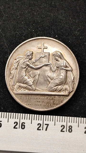 Médaille De Mariage En Argent - XIXème Siècle, Pièce De Collection REF82969