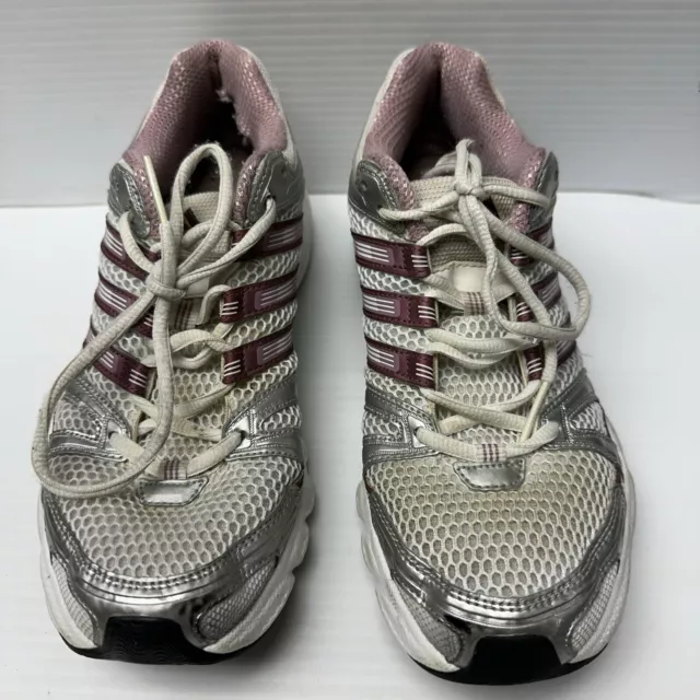Adidas Womens G24609 White Running Shoes Sneakers Size 8 With Torsion System