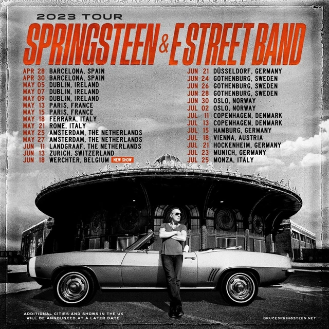 SPRINGSTEEN E STREET Band 2023 Tour Eu Dates Souvenir Fridge B
