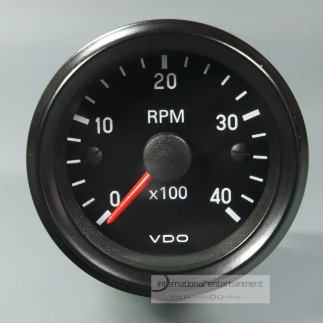 VDO Continental DREHZAHLMESSER 4000 UpM 12V 52mm  schwarz INSTRUMENT TACHOMETER