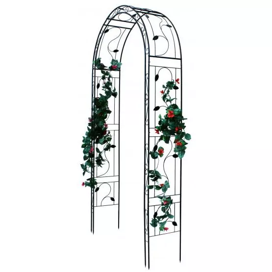 Rosenbogen METALL Massiv Breit Spalier Rankhilfe Rankgitter Gartenbogen 260x39cm