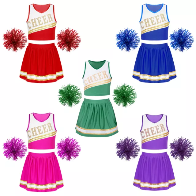 Déguisement PomPom Girl Cheerleader - Coti-Jouets Kermesse, Fêtes