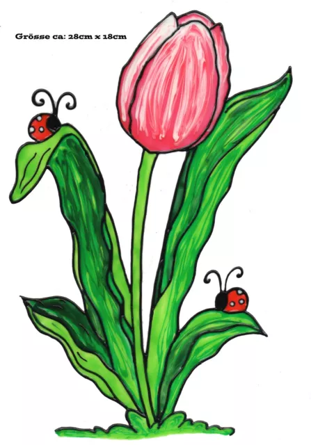 Window Color Bild Fensterbild Aufkleber  "  Tulpe  " 266