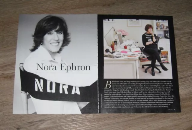 FAREWELL 2012 Nora Ephron original TWO pages PHOTO + article