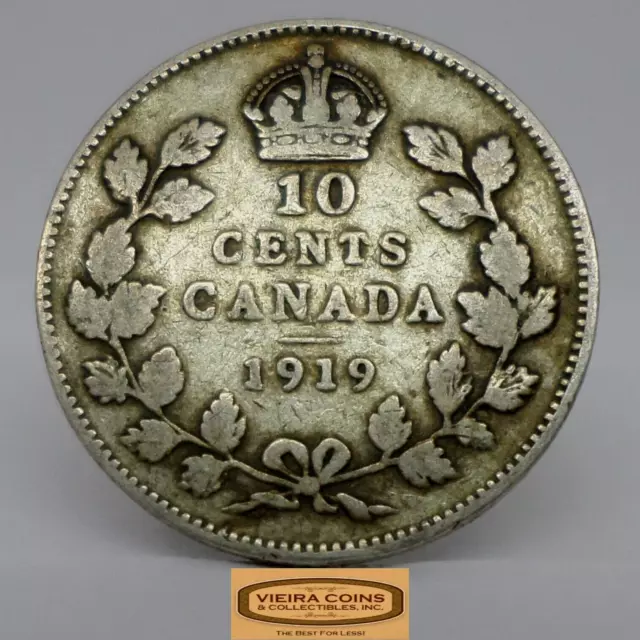 1919 Canada Silver 10 Cents - #C34402NQ