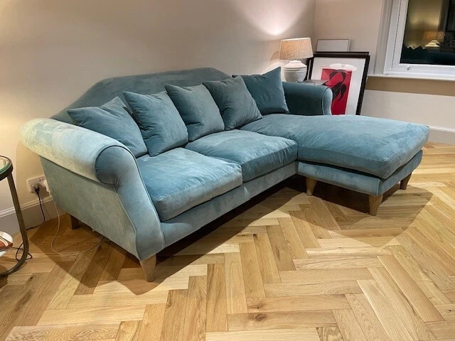 Loaf Crumpet Chaise Sofa - XL - Right Hand - Blue velvet