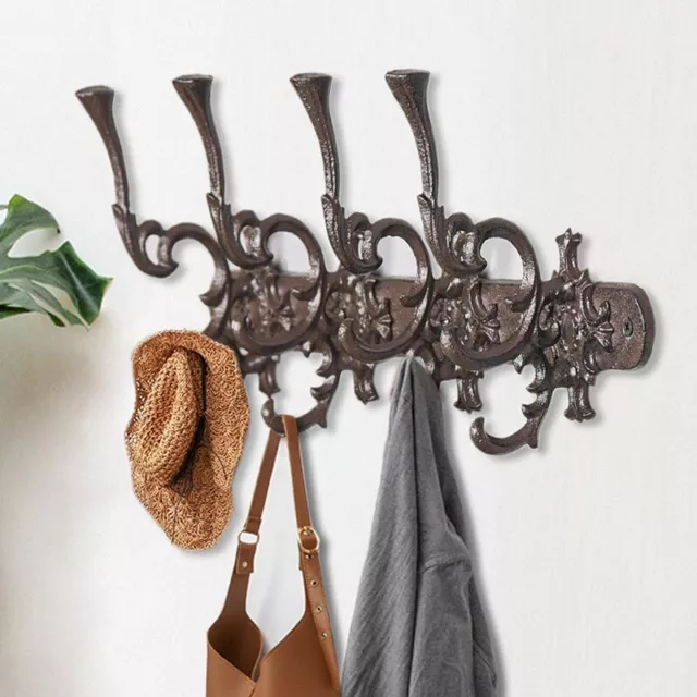 Sungmor Cast Iron Coat 12Hooks Retro Palace Style Wall Mounted Decoration Hanger